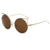 Dublin- Mirrored Lens Round Cat-Eye Sunglasses- 6 Colors