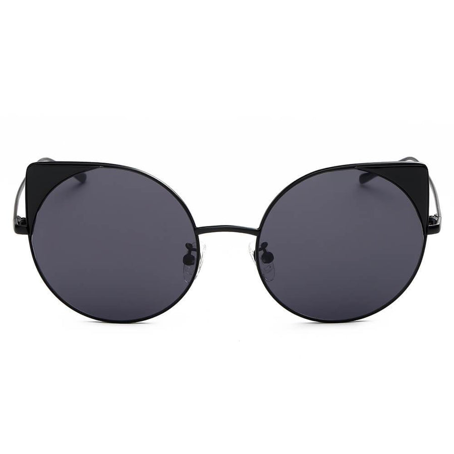 Dublin- Mirrored Lens Round Cat-Eye Sunglasses- 6 Colors