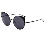 Dublin- Mirrored Lens Round Cat-Eye Sunglasses- 6 Colors