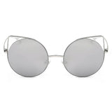 Dublin- Mirrored Lens Round Cat-Eye Sunglasses- 6 Colors