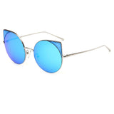 Dublin- Mirrored Lens Round Cat-Eye Sunglasses- 6 Colors