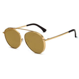 Bethel Retro Mirrored Lens Teardrop Aviator Sunglasses- 6 Colors