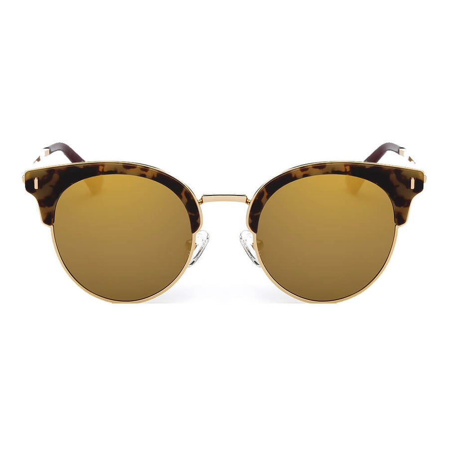 BILOXI Half Frame Round Cat-Eye Polarized Sunglasses- 6 Colors