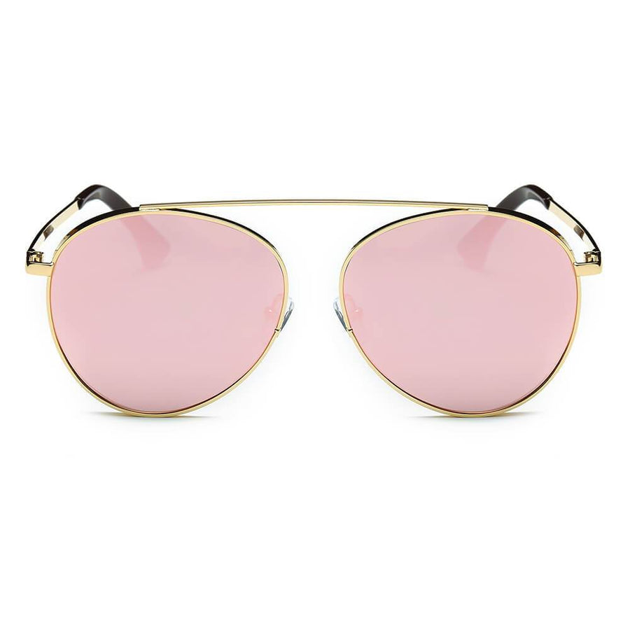 Bethel Retro Mirrored Lens Teardrop Aviator Sunglasses- 6 Colors