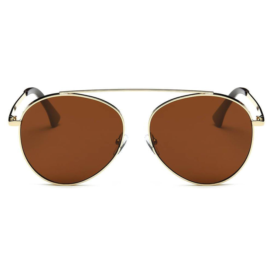 Bethel Retro Mirrored Lens Teardrop Aviator Sunglasses- 6 Colors