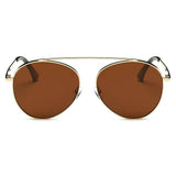 Bethel Retro Mirrored Lens Teardrop Aviator Sunglasses- 6 Colors
