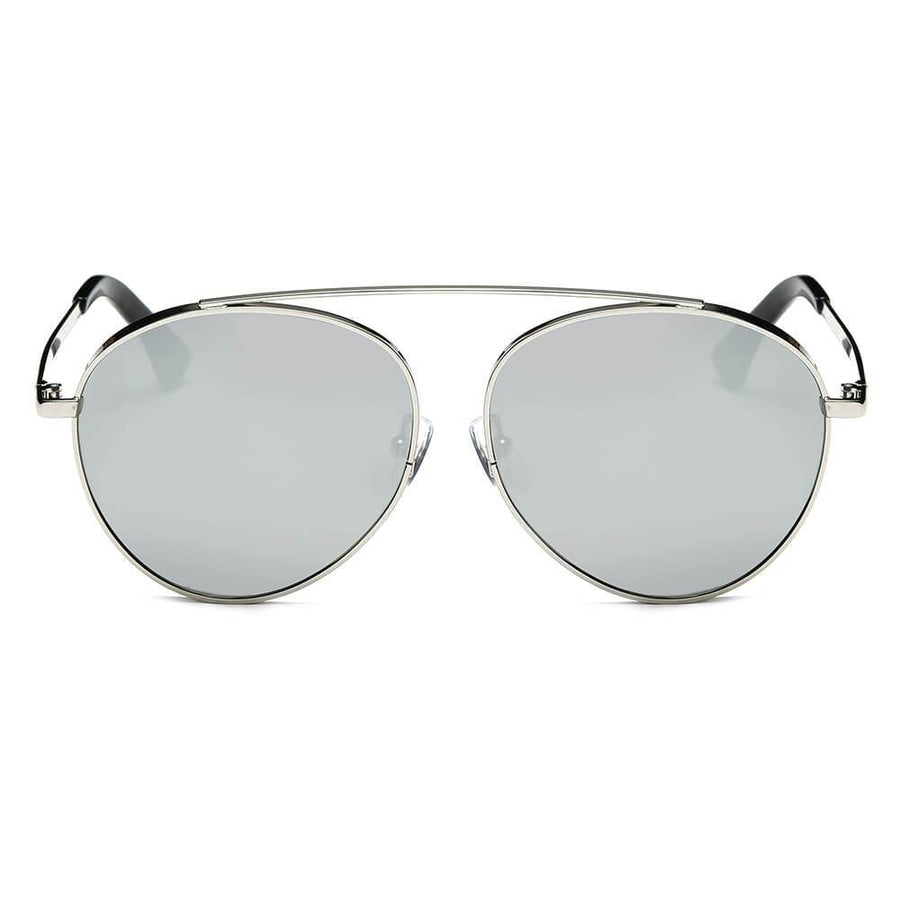 Bethel Retro Mirrored Lens Teardrop Aviator Sunglasses- 6 Colors