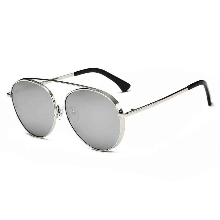 Bethel Retro Mirrored Lens Teardrop Aviator Sunglasses- 6 Colors