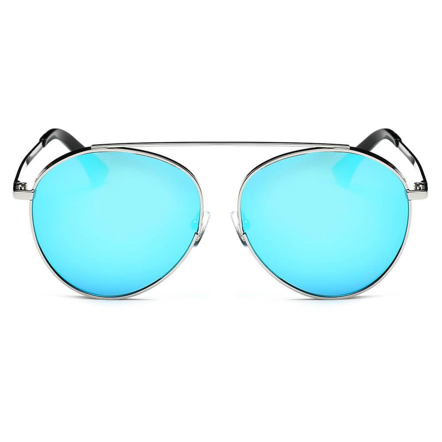 Bethel Retro Mirrored Lens Teardrop Aviator Sunglasses- 6 Colors
