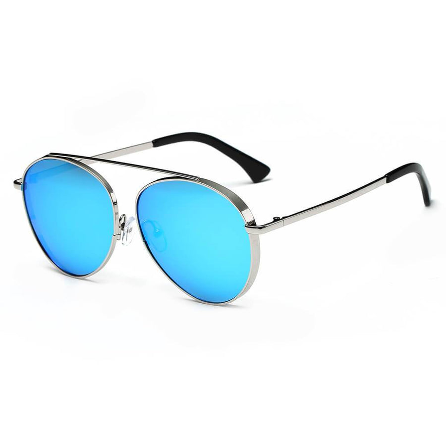 Bethel Retro Mirrored Lens Teardrop Aviator Sunglasses- 6 Colors