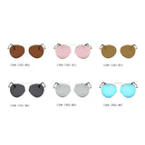 Bethel Retro Mirrored Lens Teardrop Aviator Sunglasses- 6 Colors