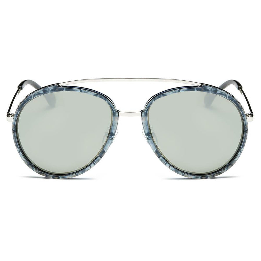 FARMINDALE | Polarized Circle Round Brow Bar Sunglasses- 6 Colors