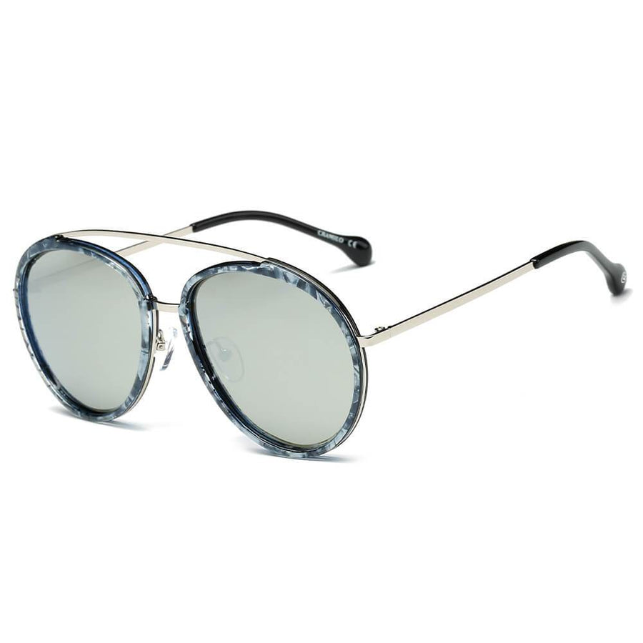 FARMINDALE | Polarized Circle Round Brow Bar Sunglasses- 6 Colors