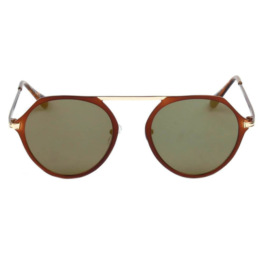 DRESDEN | Modern Flat Top Slender Round Sunglasses- 5 Colors