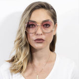 Eugene Trendy Oversized Pantone Lens Sunglasses- 12 Colors