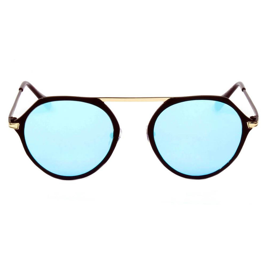 DRESDEN | Modern Flat Top Slender Round Sunglasses- 5 Colors