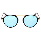 DRESDEN | Modern Flat Top Slender Round Sunglasses- 5 Colors