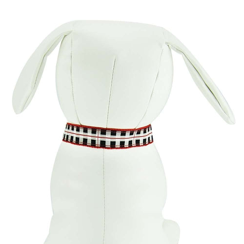 Black & White Plaid - Dog Collar