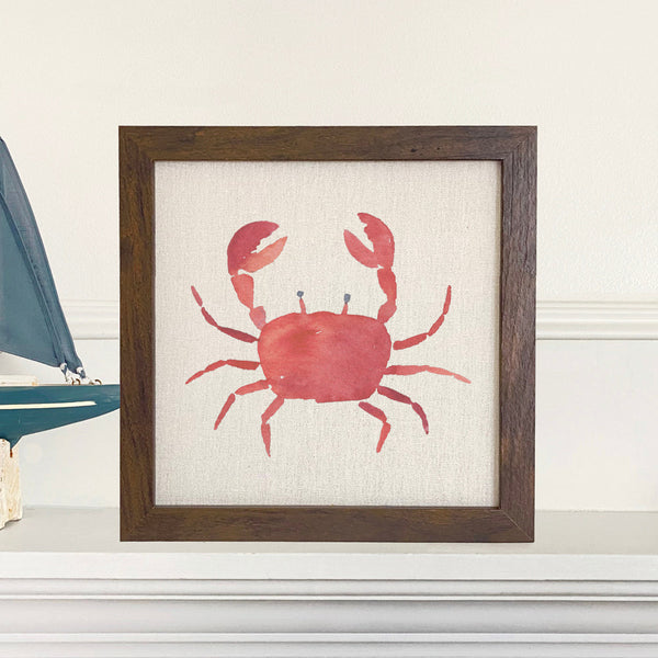 Red Crab - Framed Sign