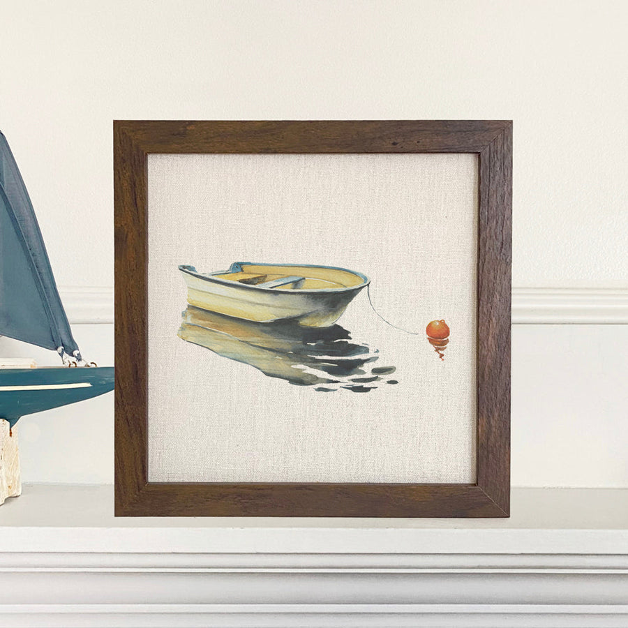 Rowboat on Still Water - Framed Sign