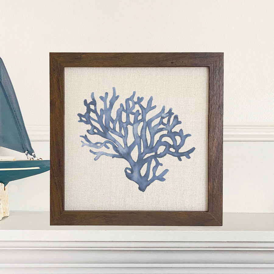 Blue Coral - Framed Sign