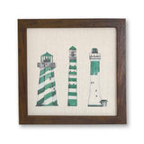 Green Lighthouses - Framed Sign