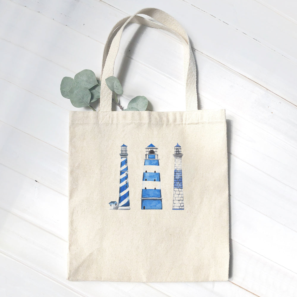 Blue Lighthouses - Canvas Tote Bag