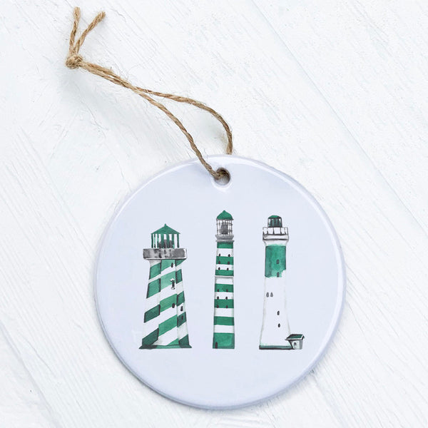 Green Lighthouses - Ornament