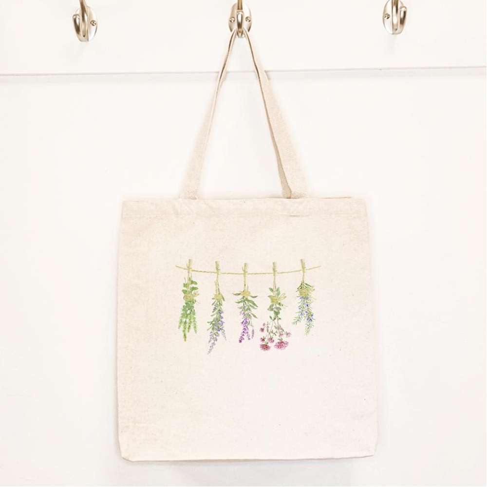 Herbs on a Line - Canvas Tote Bag