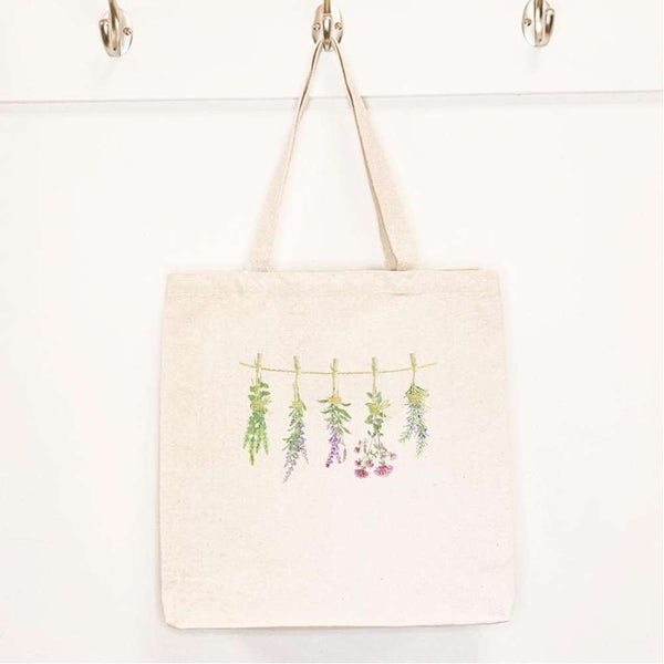 Herbs on a Line - Canvas Tote Bag