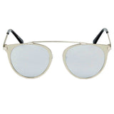 FRISCO | Modern Horn Rimmed Metal Frame Round Sunglasses- 5 Colors