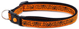 Black Spiderwebs on Orange Collar for Cats- 2 Sizes & 4 Options