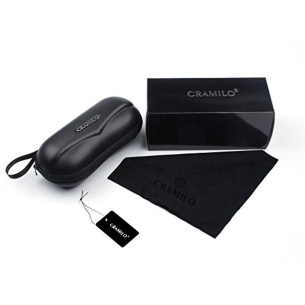 BAKU | Fashion Retro Rectangle Oversize Sunglasses- Black