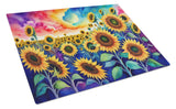 Sunflowers in Color Glass Cutting Board