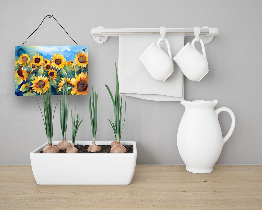 Sunflowers in Watercolor Wall or Door Hanging Prints 5