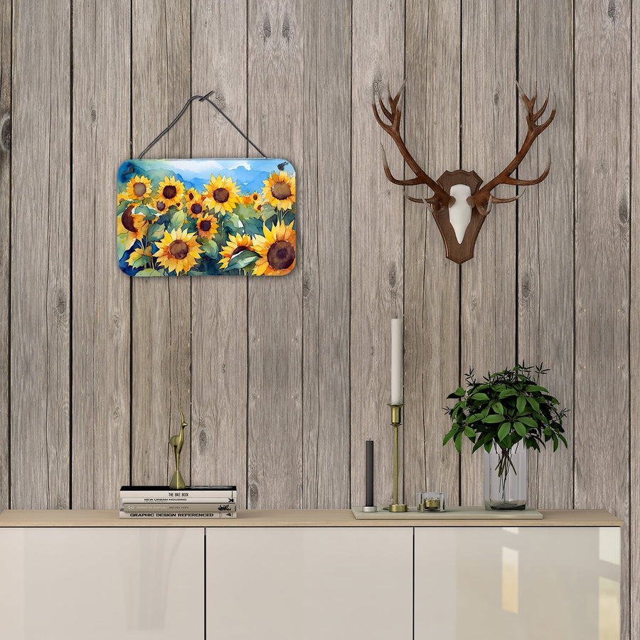 Sunflowers in Watercolor Wall or Door Hanging Prints 5