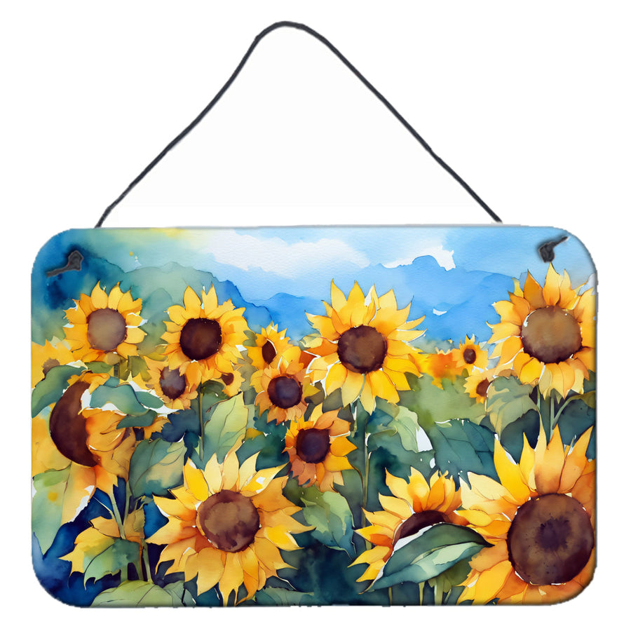 Sunflowers in Watercolor Wall or Door Hanging Prints 5