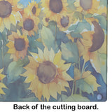 Sunflowers in Watercolor Glass Cutting Board 8
