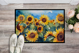 Sunflowers in Watercolor Doormat 5