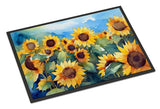 Sunflowers in Watercolor Doormat 5
