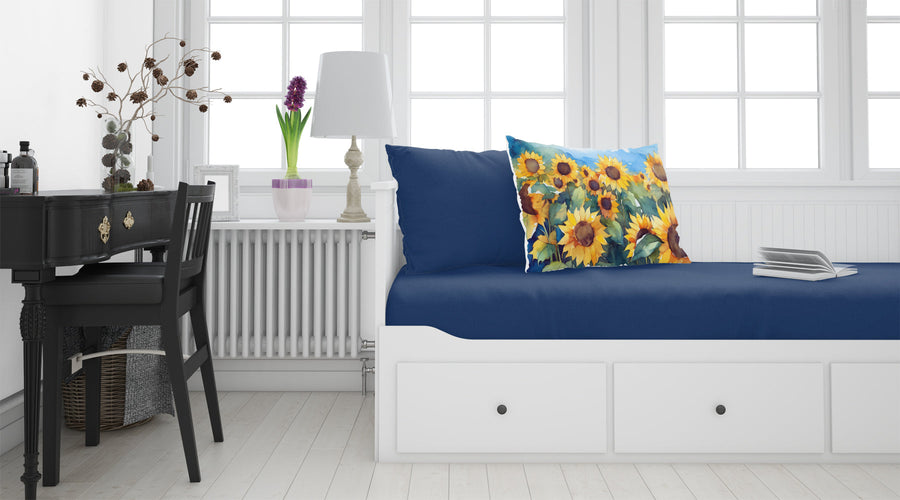 Sunflowers in Watercolor Standard Pillowcase 4
