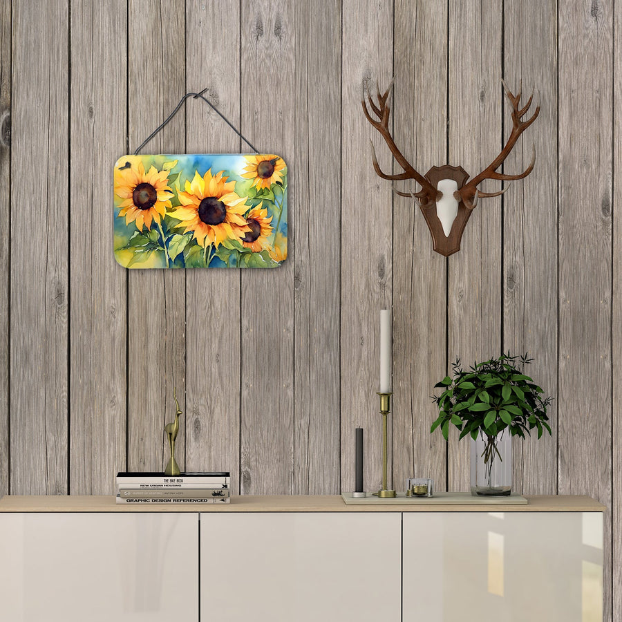 Sunflowers in Watercolor Wall or Door Hanging Prints 4