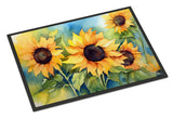 Sunflowers in Watercolor Doormat 4
