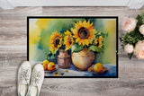 Sunflowers in Watercolor Doormat 7