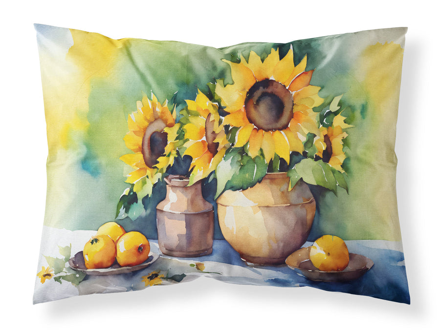 Sunflowers in Watercolor Standard Pillowcase 5