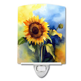 Sunflowers in Watercolor Ceramic Night Light 3