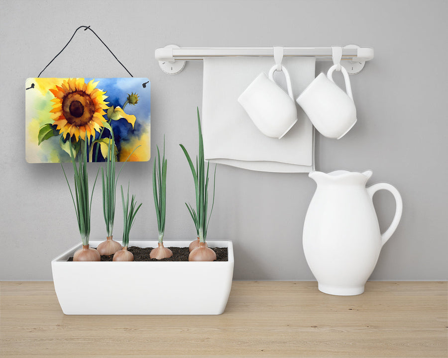 Sunflowers in Watercolor Wall or Door Hanging Prints 1