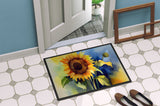 Sunflowers in Watercolor Doormat 3