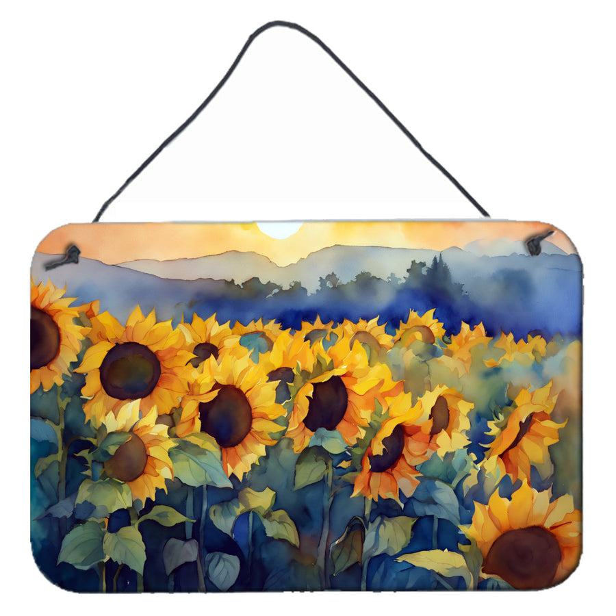 Sunflowers in Watercolor Wall or Door Hanging Prints 3