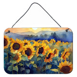 Sunflowers in Watercolor Wall or Door Hanging Prints 3